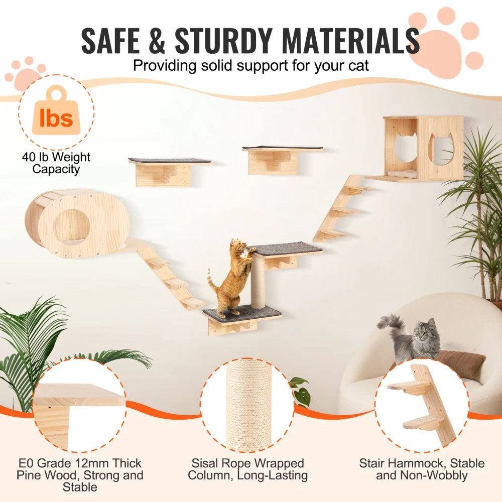Wall Mounted Cat Shelves