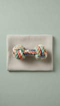 Woven rope toy for interactive play